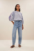 By-Bar becky pinstripe blouse indy grey